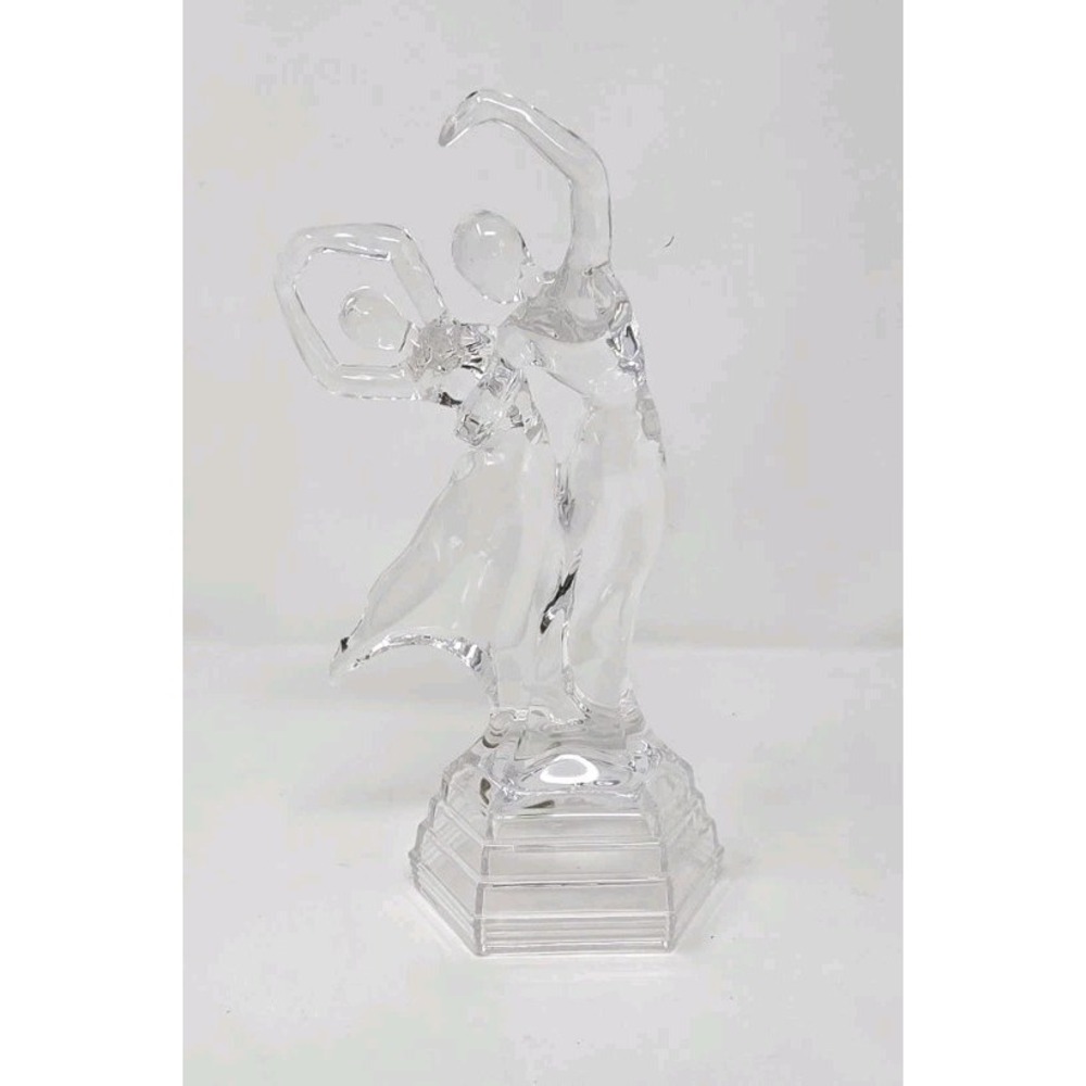 Vtg RCR Italy crystal clear dancing ballet couple figurine statue home decor